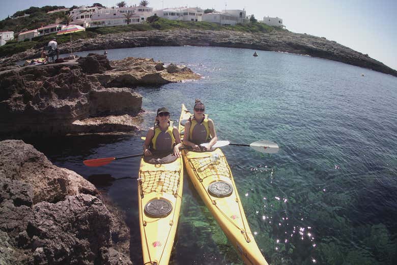 Durante il percorso in kayak 